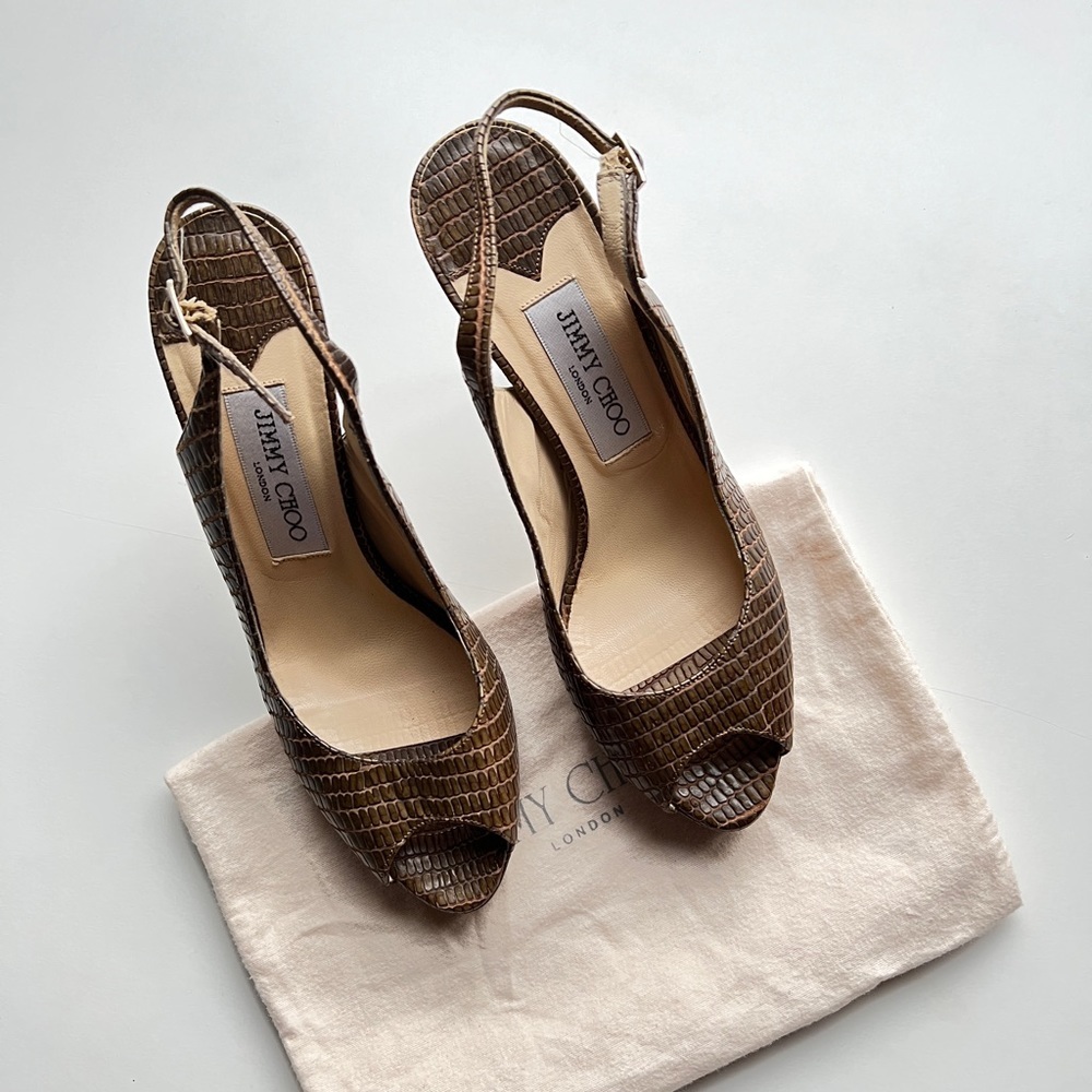 Jimmy chop python heels 37.5